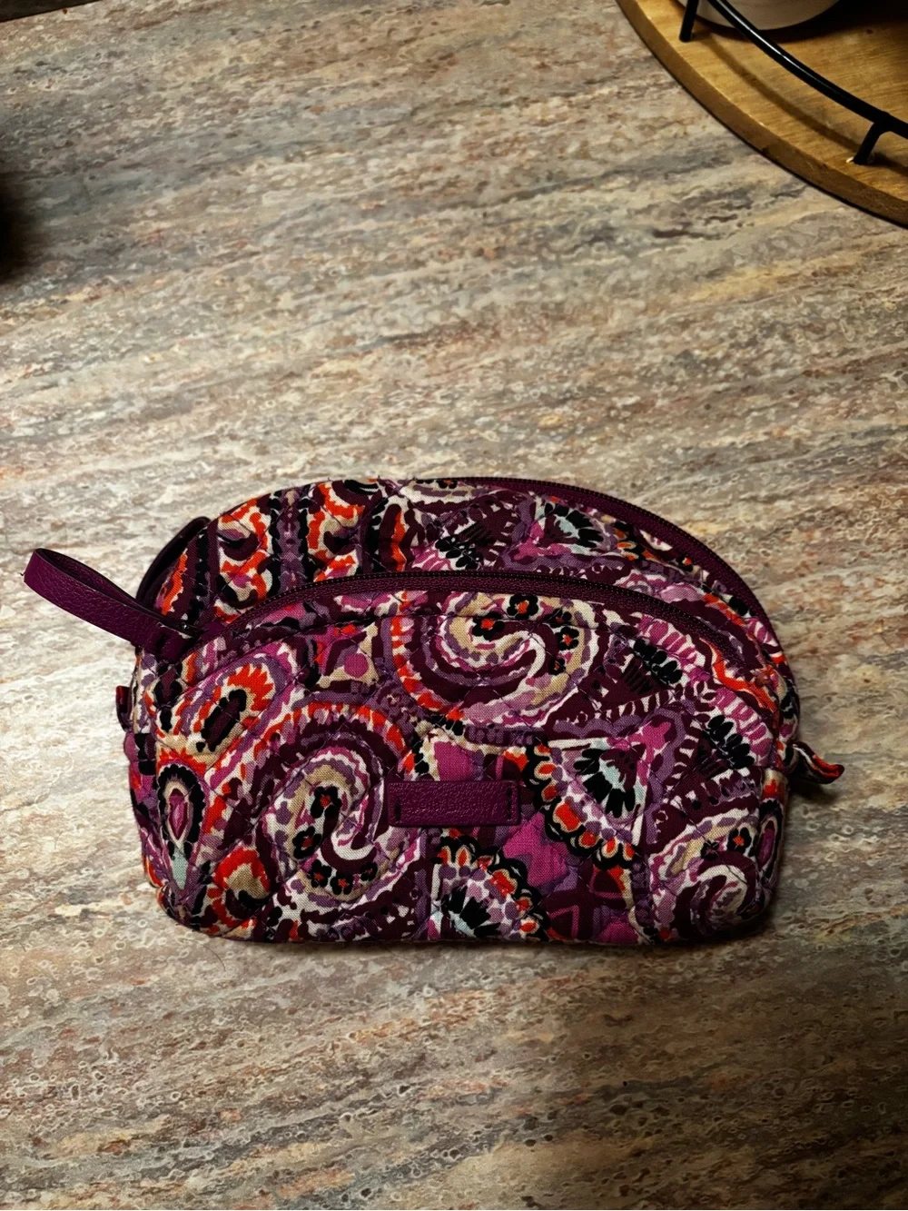 Vera Bradley Paisley Cosmetic Pouch - Purple Multi